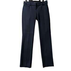 Express Columnist Navy Blue Textured Dress Pants Women's Sz 0R Career Slim Fit‎